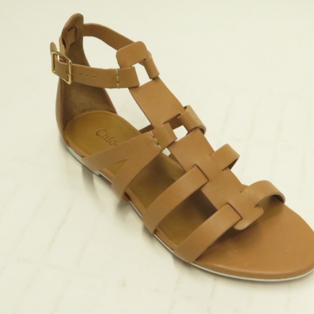 Chloe Sandal Groove Nude Leather Size 38.5 - Picture 4 of 6